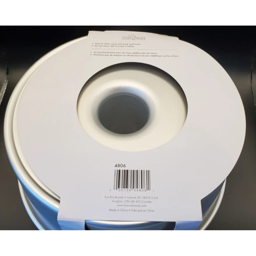Foxrun New Aluminum Angel Food Cake Pan 10.75 Inch Removable Bottom Baking